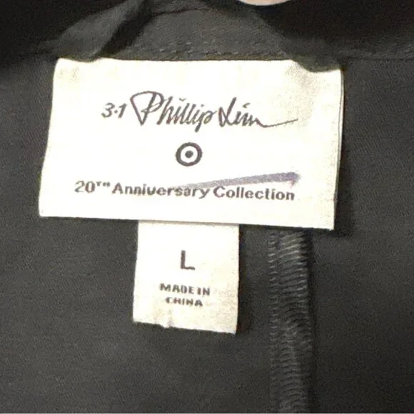 3.1 Phillip Lim 20th Anniversary Collection Black Double-Breasted Trench Coat L - Picture 4 of 5